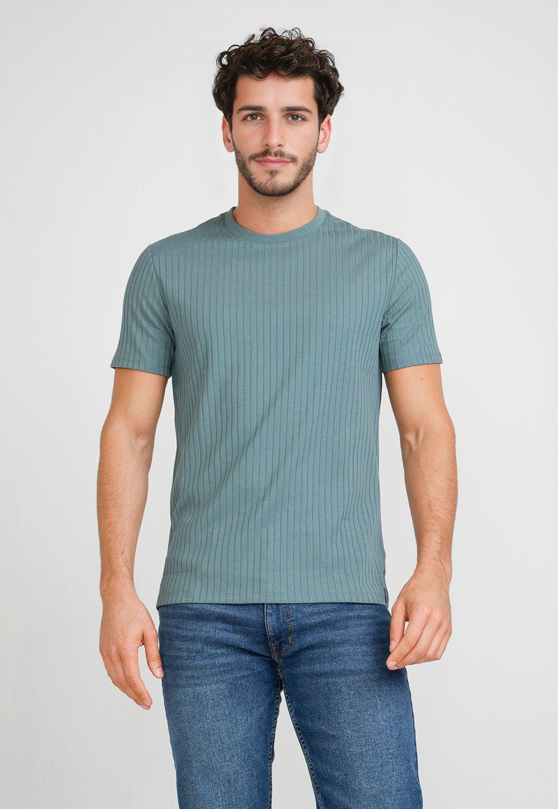 Polera Hombre Manga Corta Verde-0