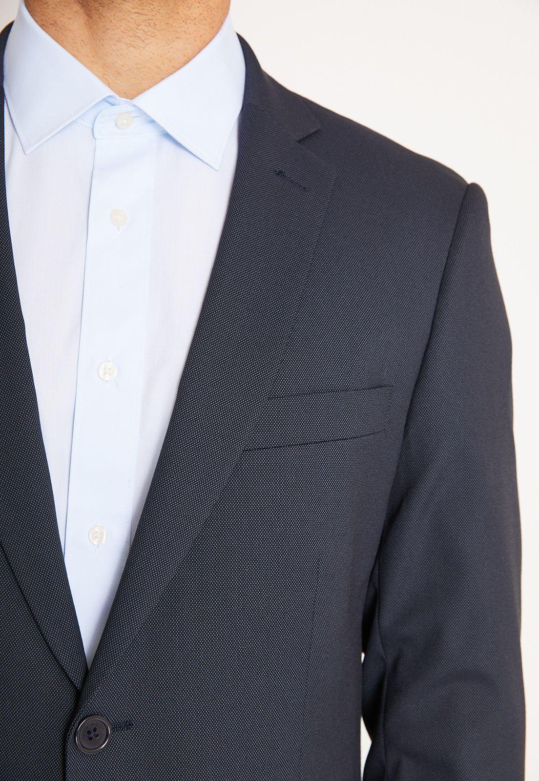 Traje Formal Hombre Slim Texturado Azul Marino-3