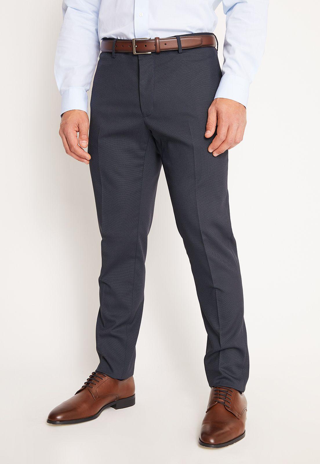 Traje Formal Hombre Slim Texturado Azul Marino-4