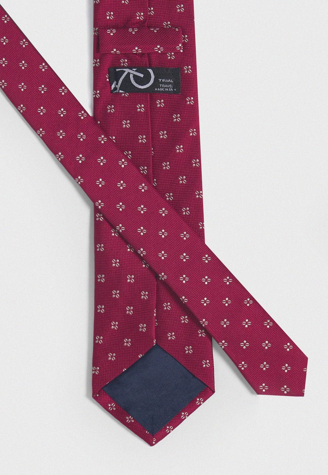 Corbata Formal Hombre Travel Seda Rojo-2