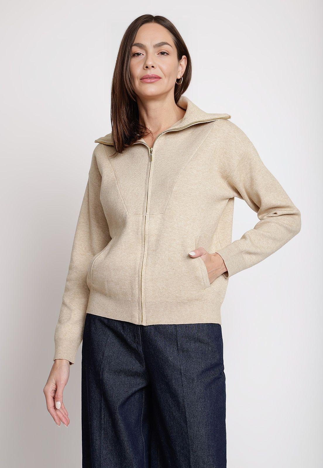 Polerón de Mujer Modelo Lucia Color Beige-0