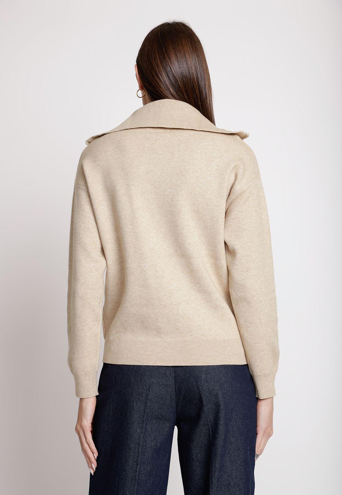 Polerón de Mujer Modelo Lucia Color Beige-1