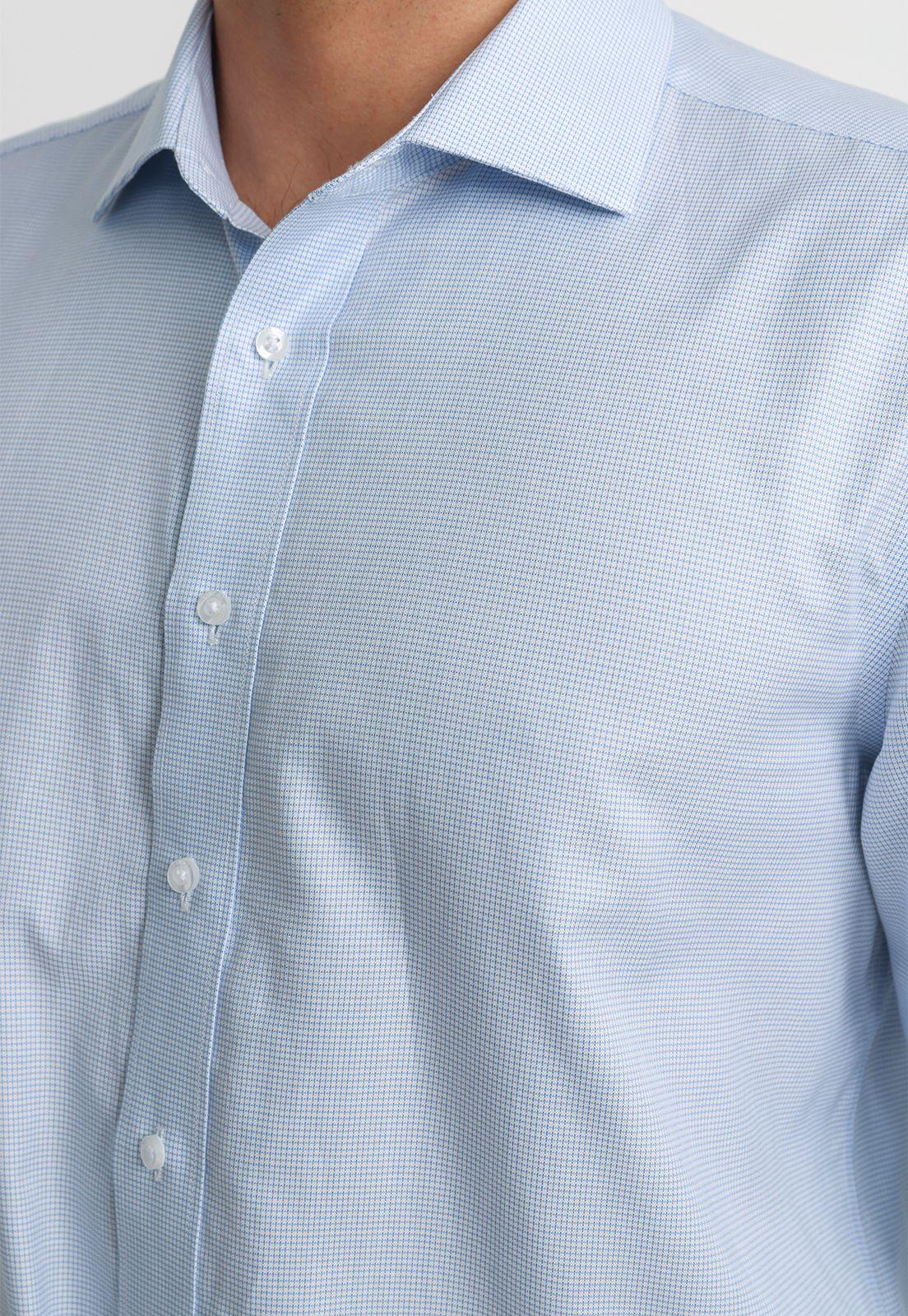 Camisa Hombre Formal Algodón Non Iron Celeste-2