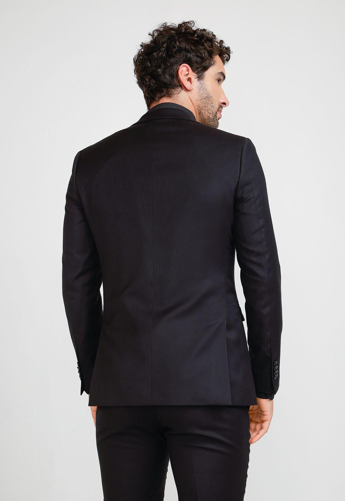 Chaqueta Hombre Traje Suit Separates Washable Negro-1