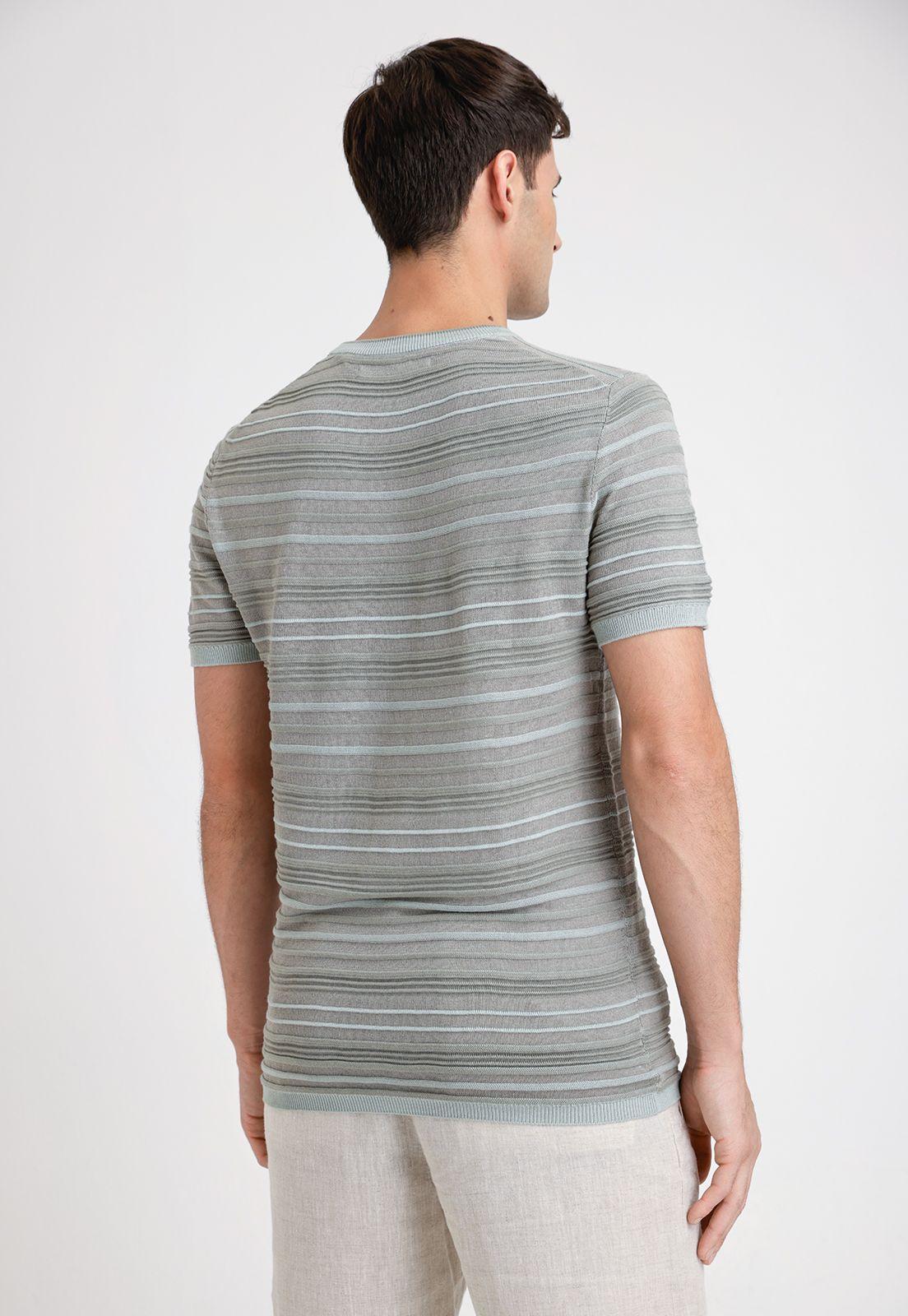 Polera Hombre Manga Corta Knit Verde-1