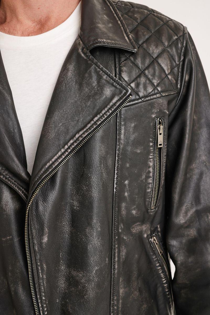 Chaqueta de cuero Anya negro-2
