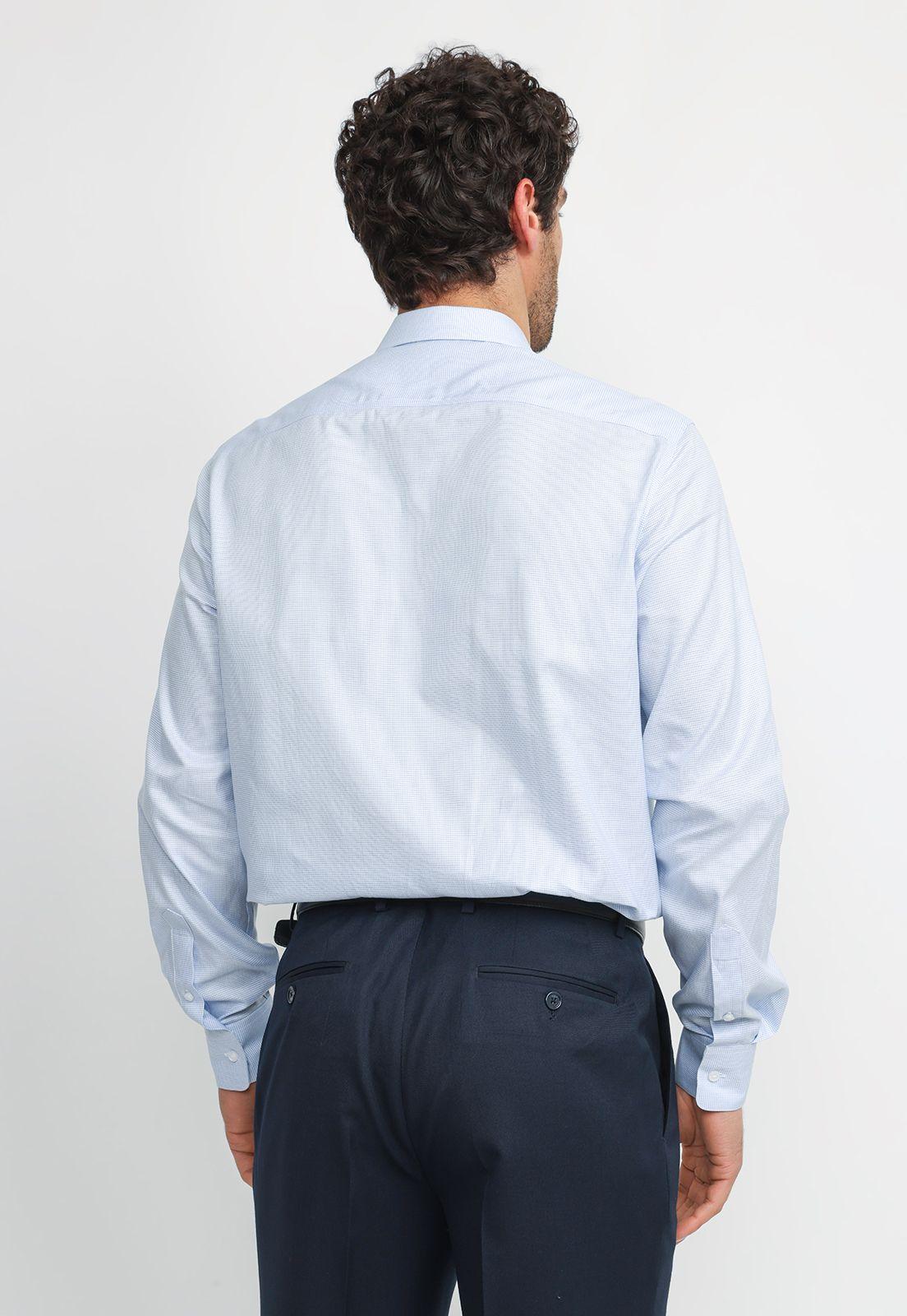 Camisa Hombre Formal Algodón Travel Azul-1