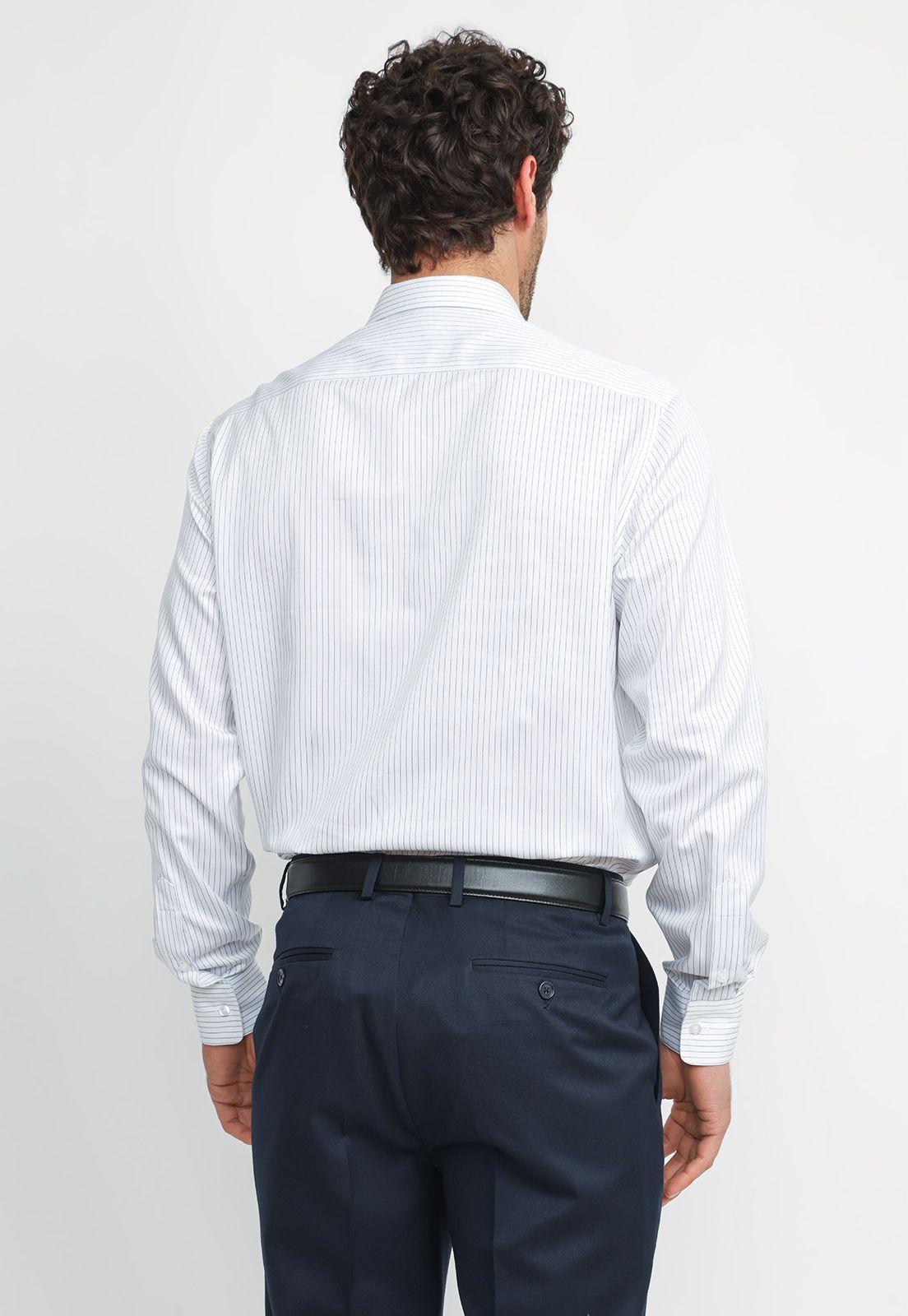 Camisa Hombre Formal Algodón Non Iron Azul-1