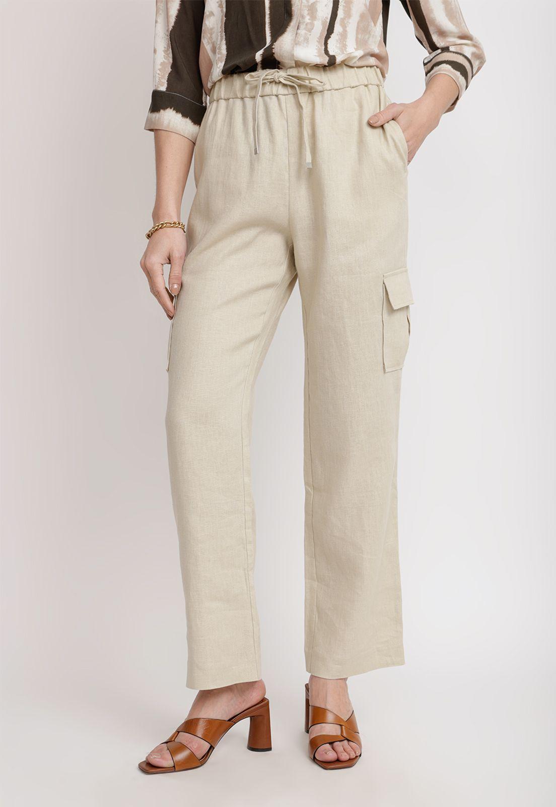 Pantalón Cargo Beige Tulipan Mujer-0
