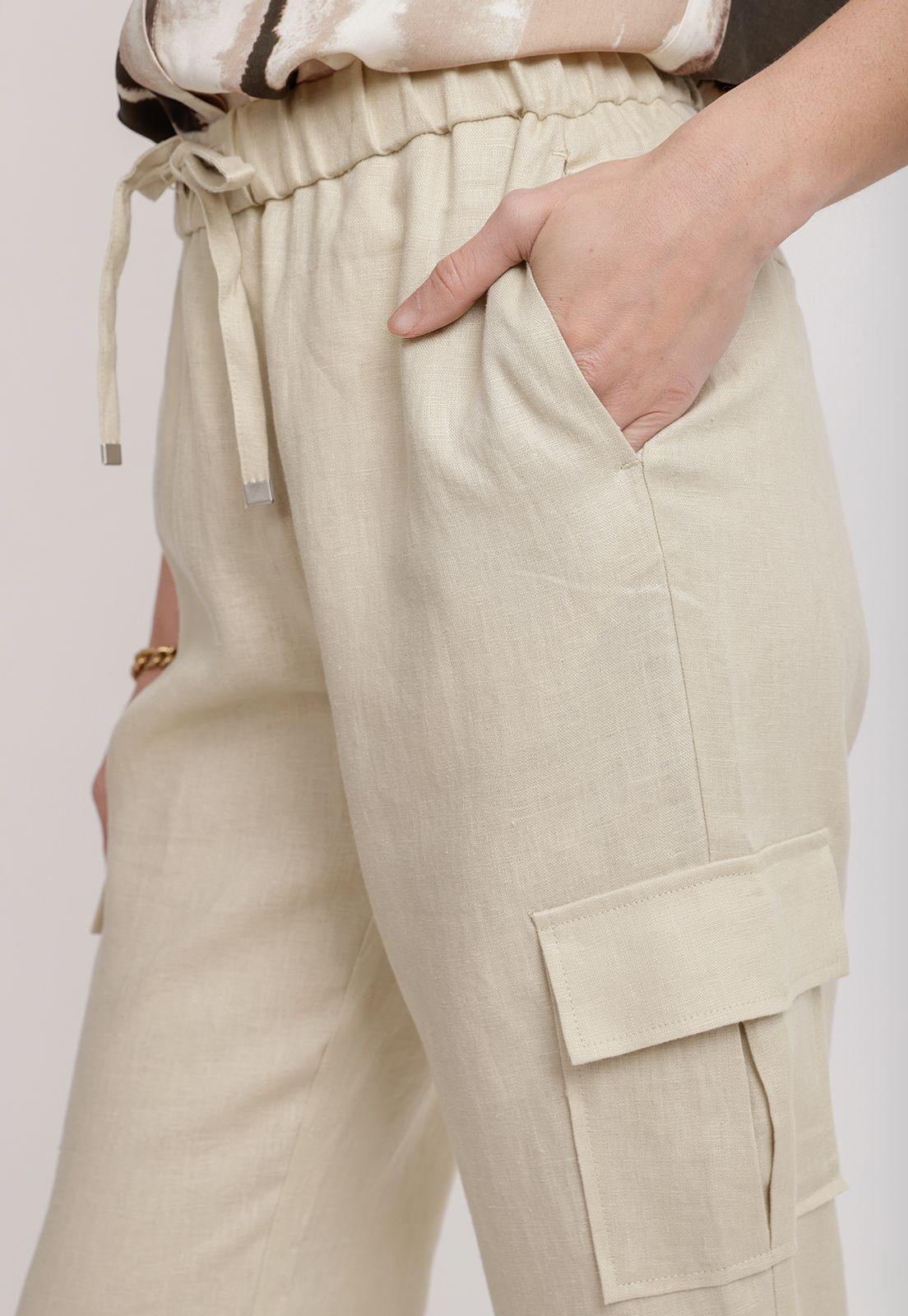 Pantalón Cargo Beige Tulipan Mujer-2