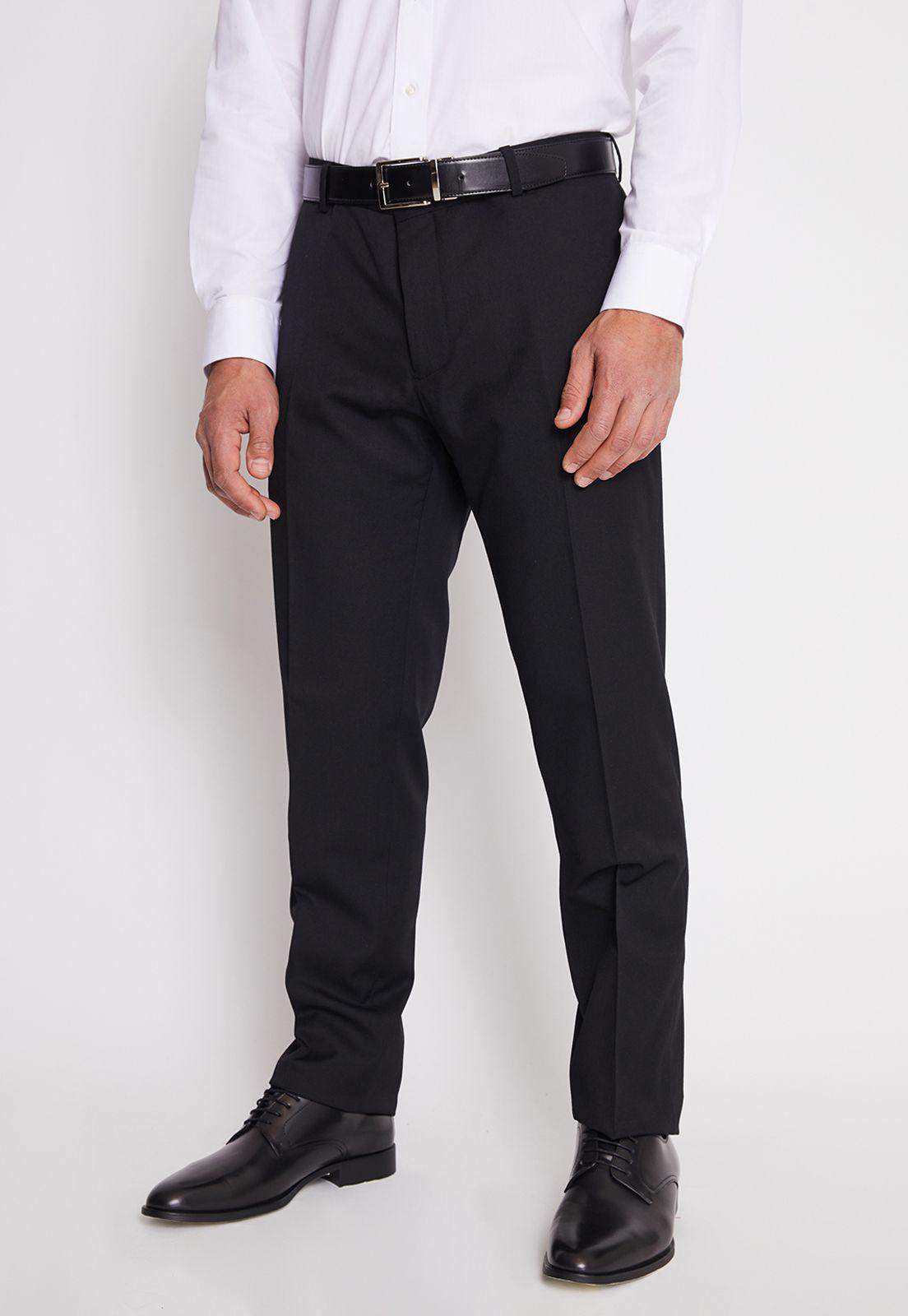 Traje Formal Básico Regular Twill Negro-3