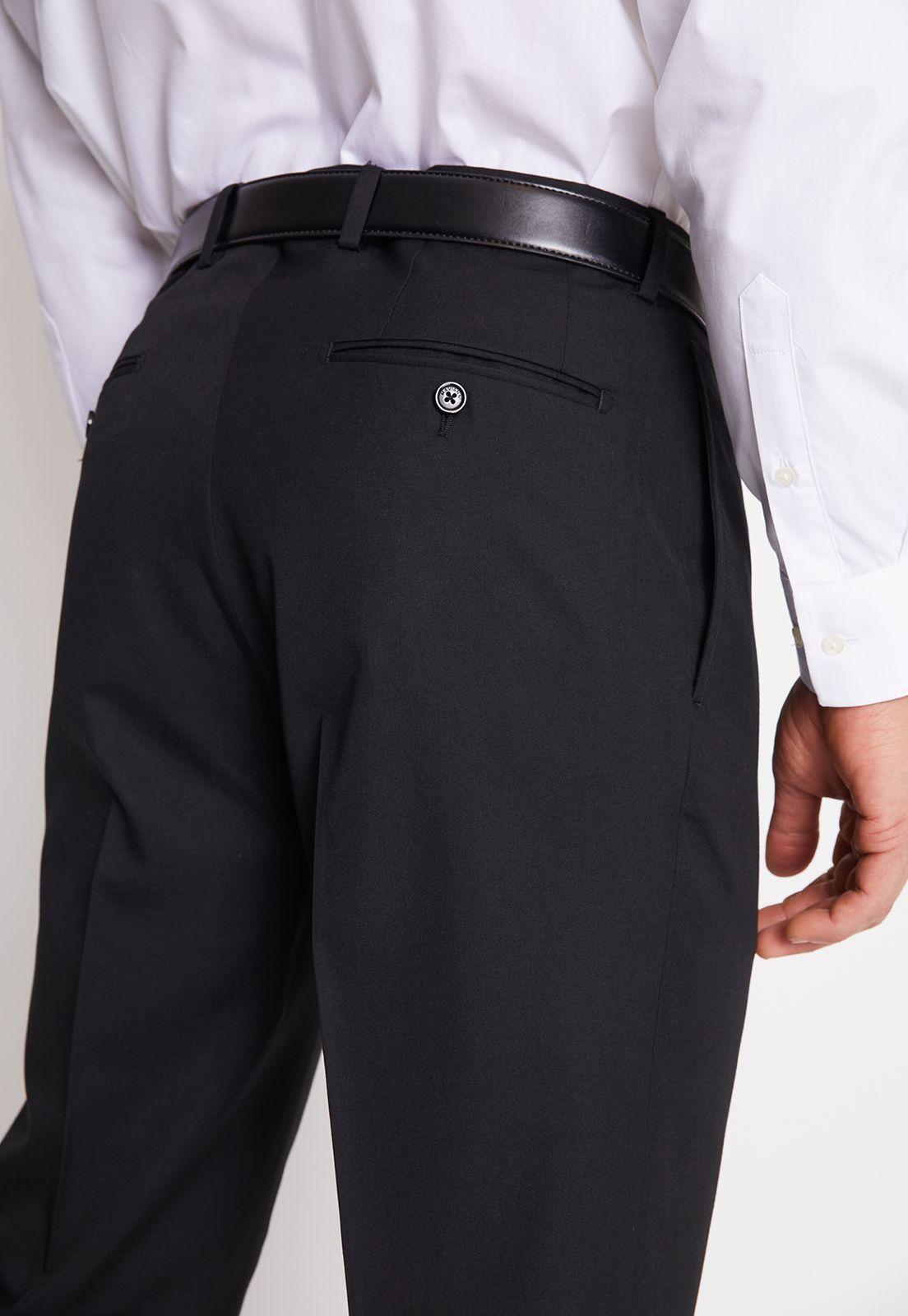 Traje Formal Básico Regular Twill Negro-5