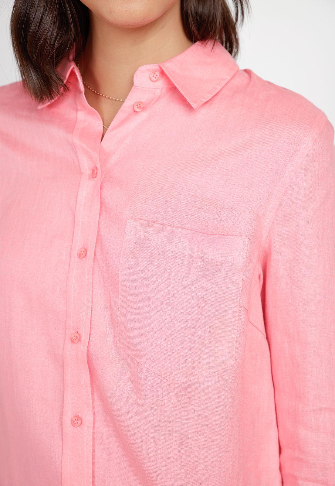 Blusa Mujer Cea Lino Coral-2