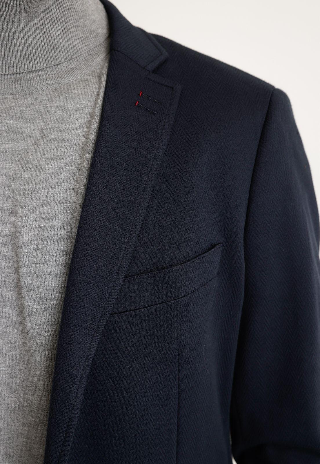 Chaqueta Casual Knit Navy-2