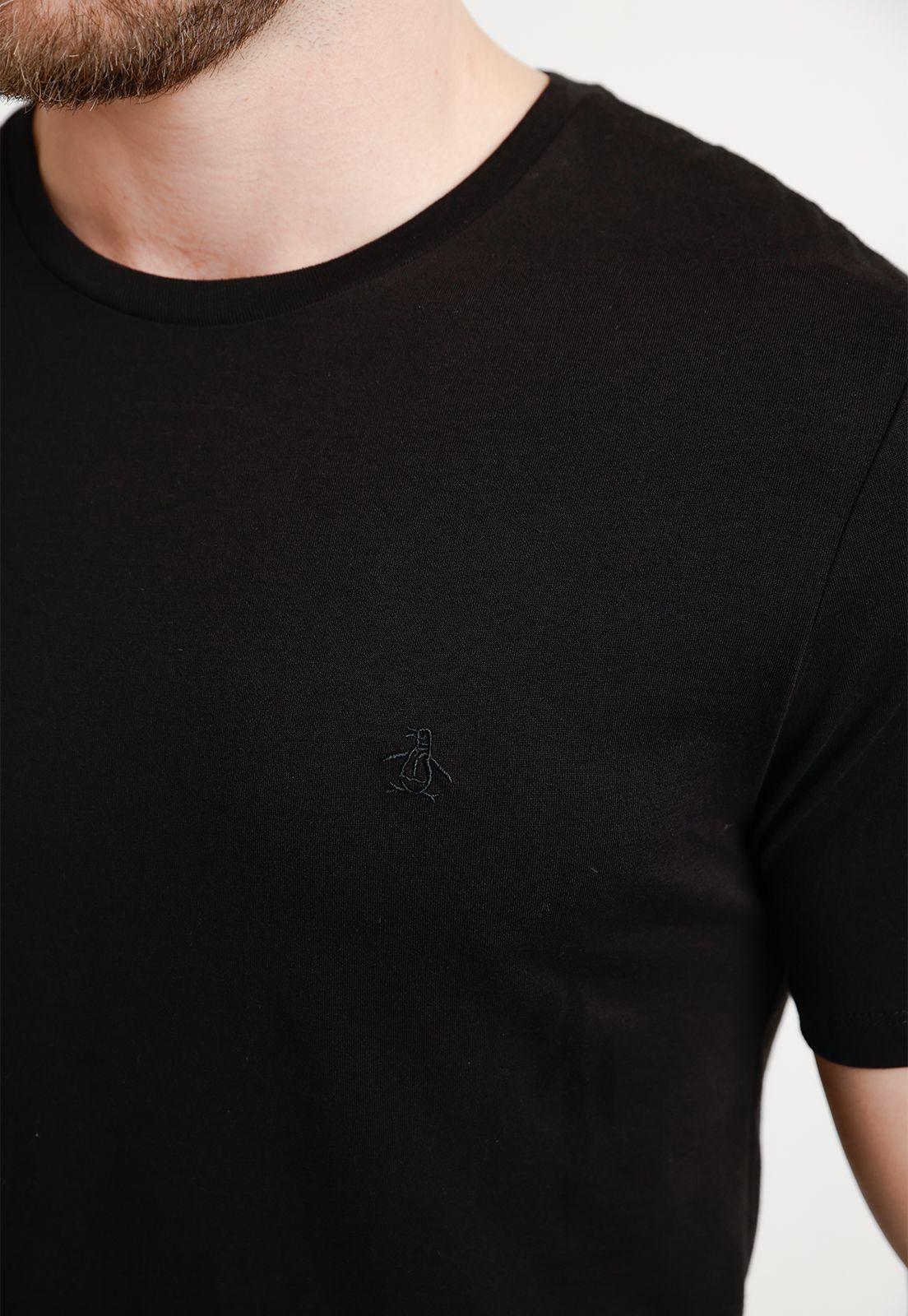 Polera De Hombre Algodón Pima Liso Negro-2