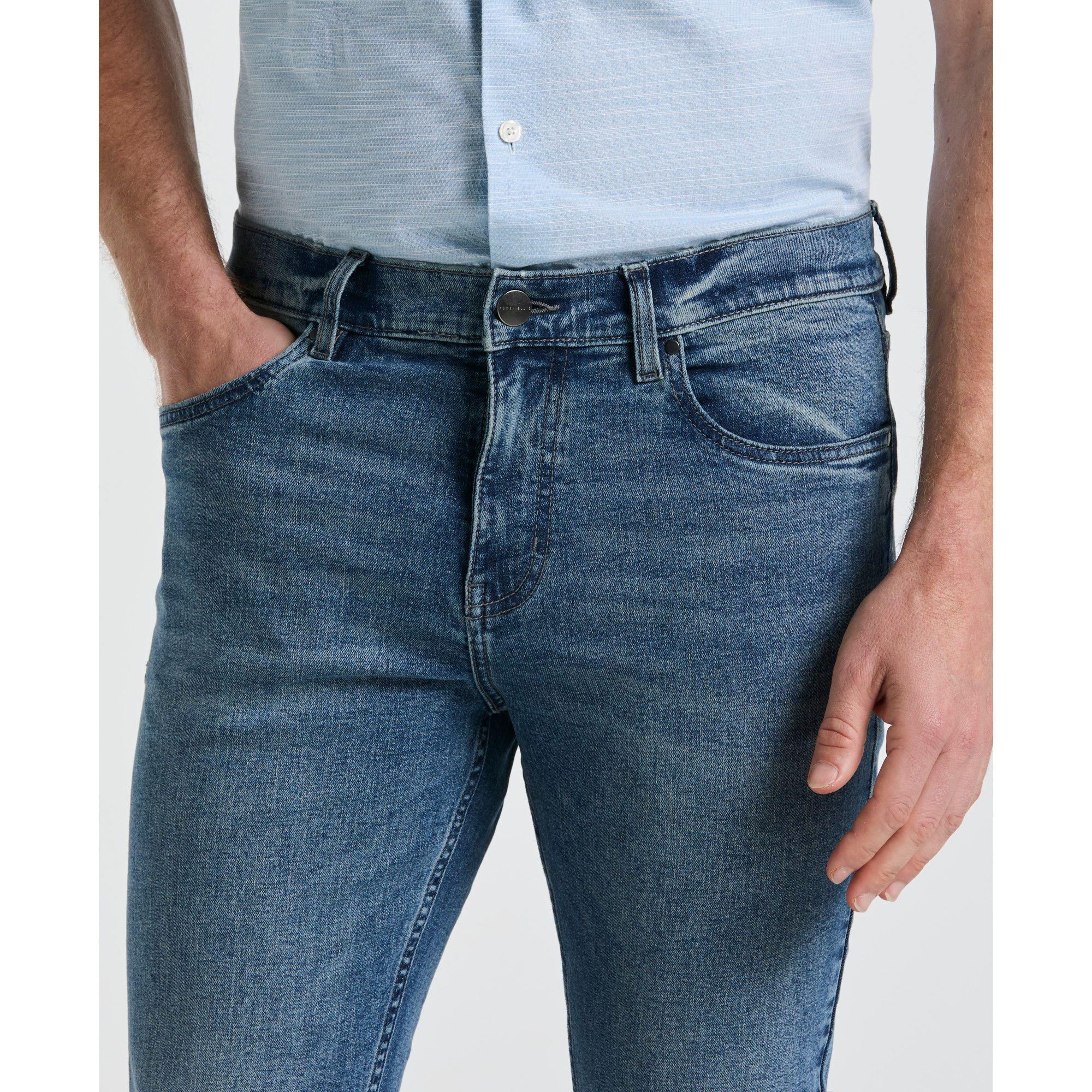 Jeans Hombre Slim Fit Azul Medio PDBSF009-2