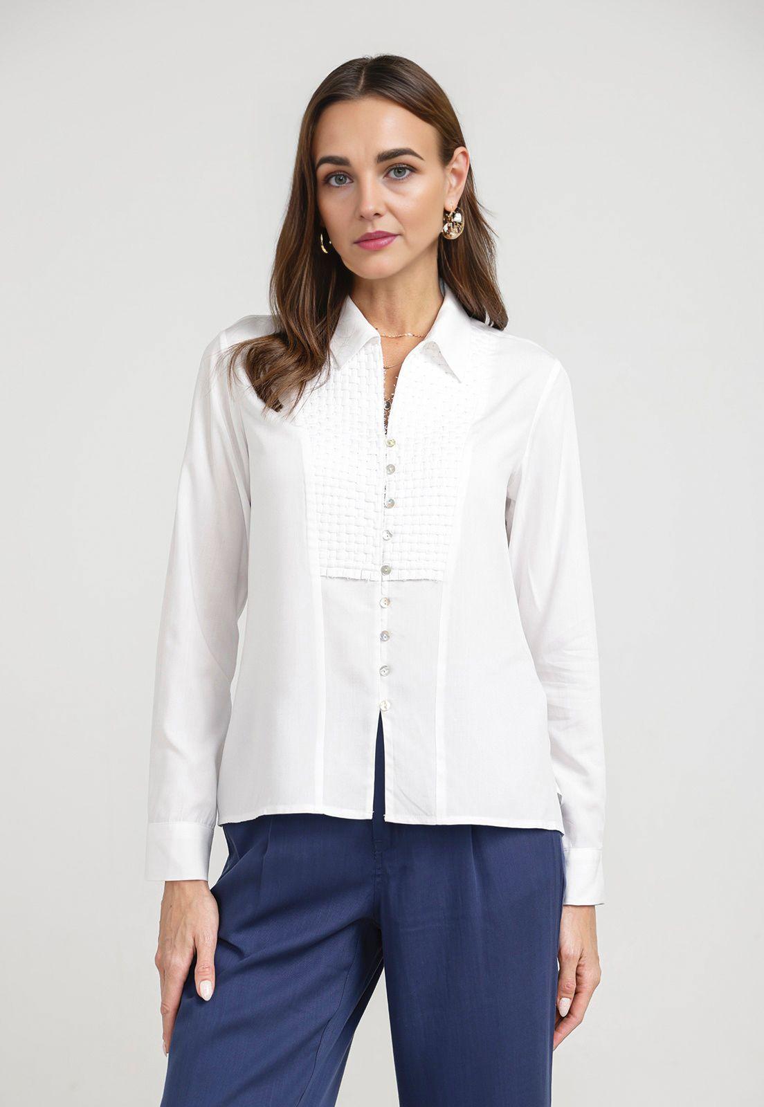 Blusa Mujer Amatista Viscosa Blanco-0
