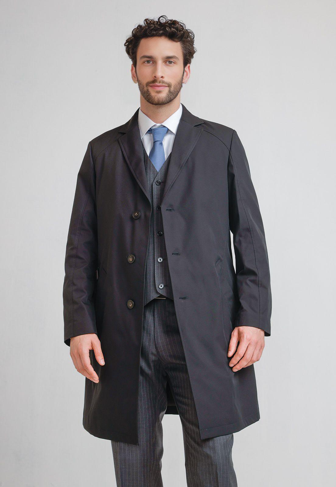 Abrigo Formal Hombre impermeable negro-0