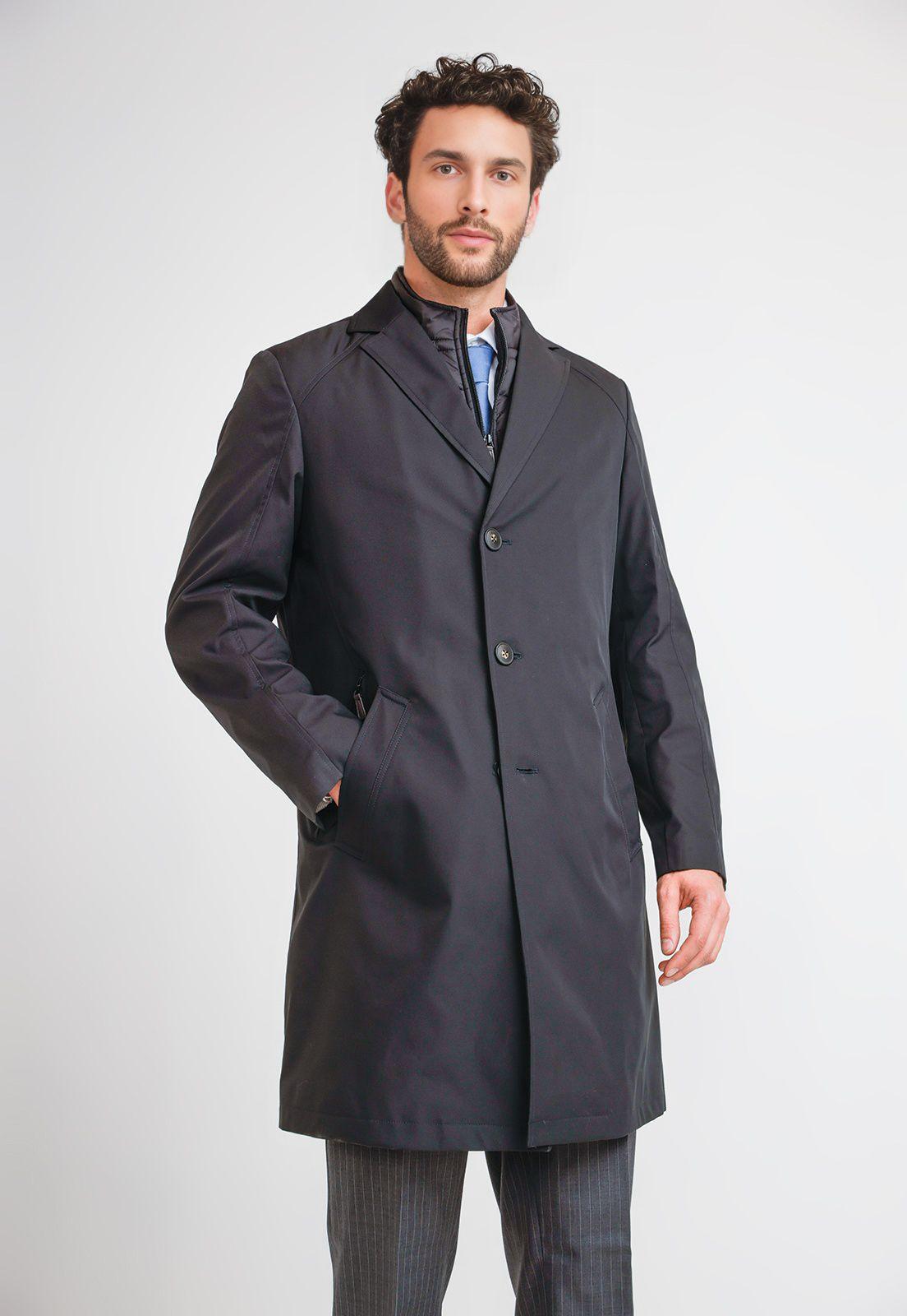 Abrigo Formal Hombre impermeable negro-1