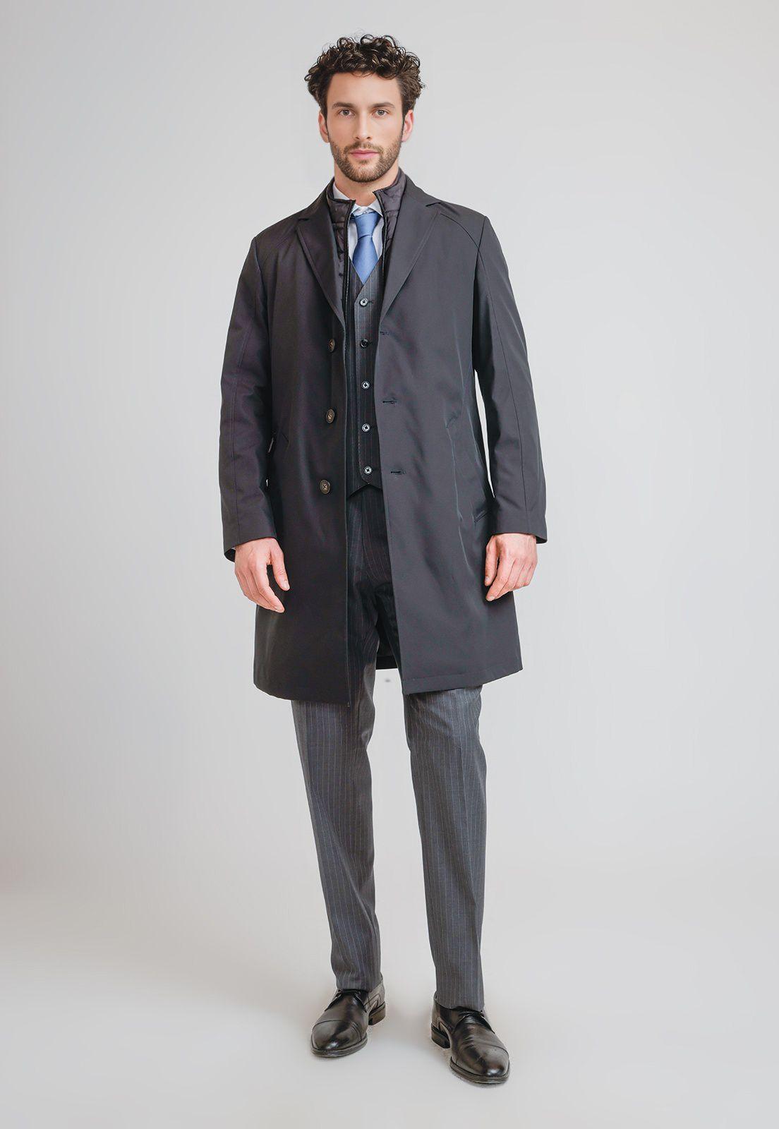 Abrigo Formal Hombre impermeable negro-4
