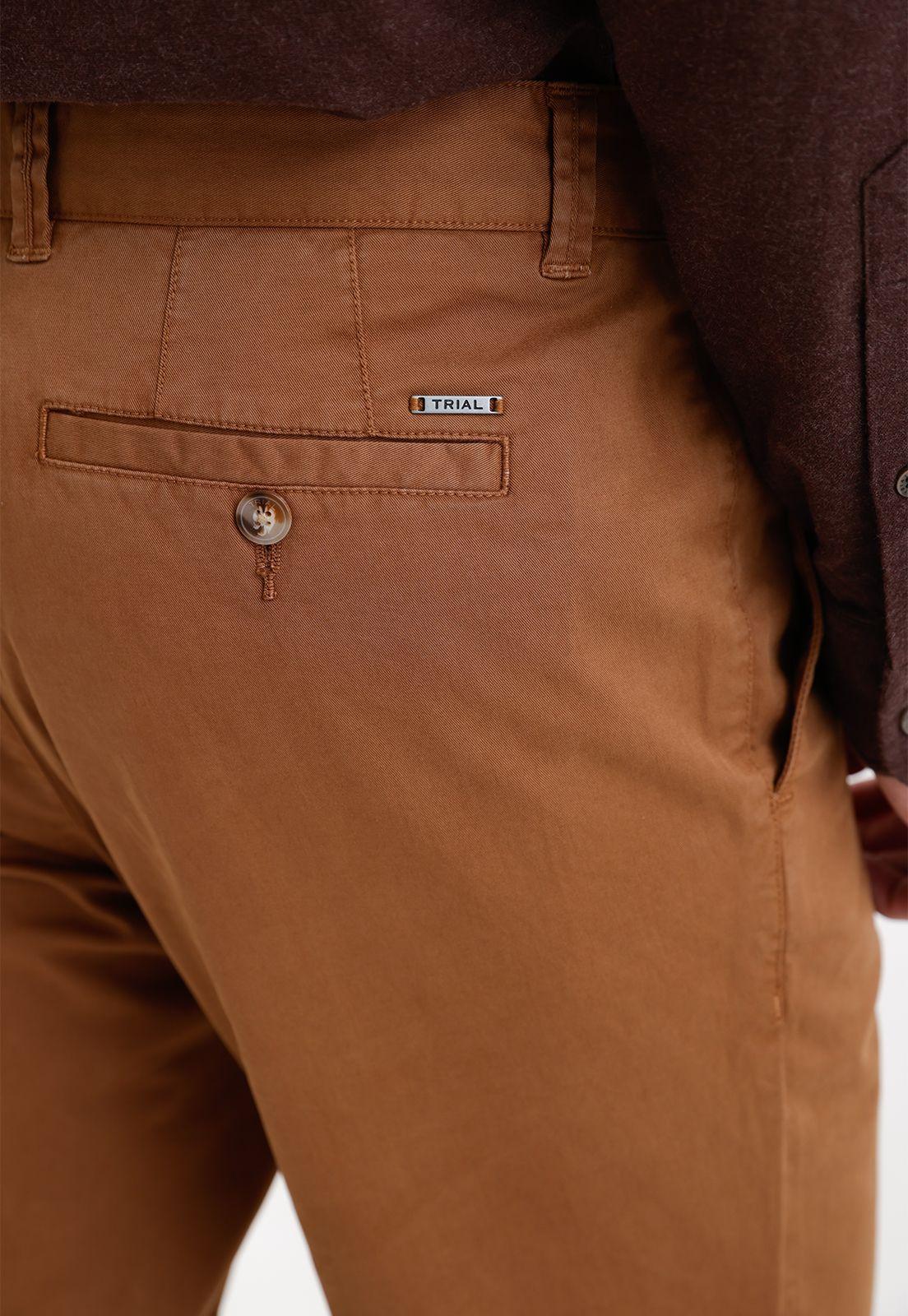 Pantalón Hombre Algodón Liso Slim Vinci Tabaco-2