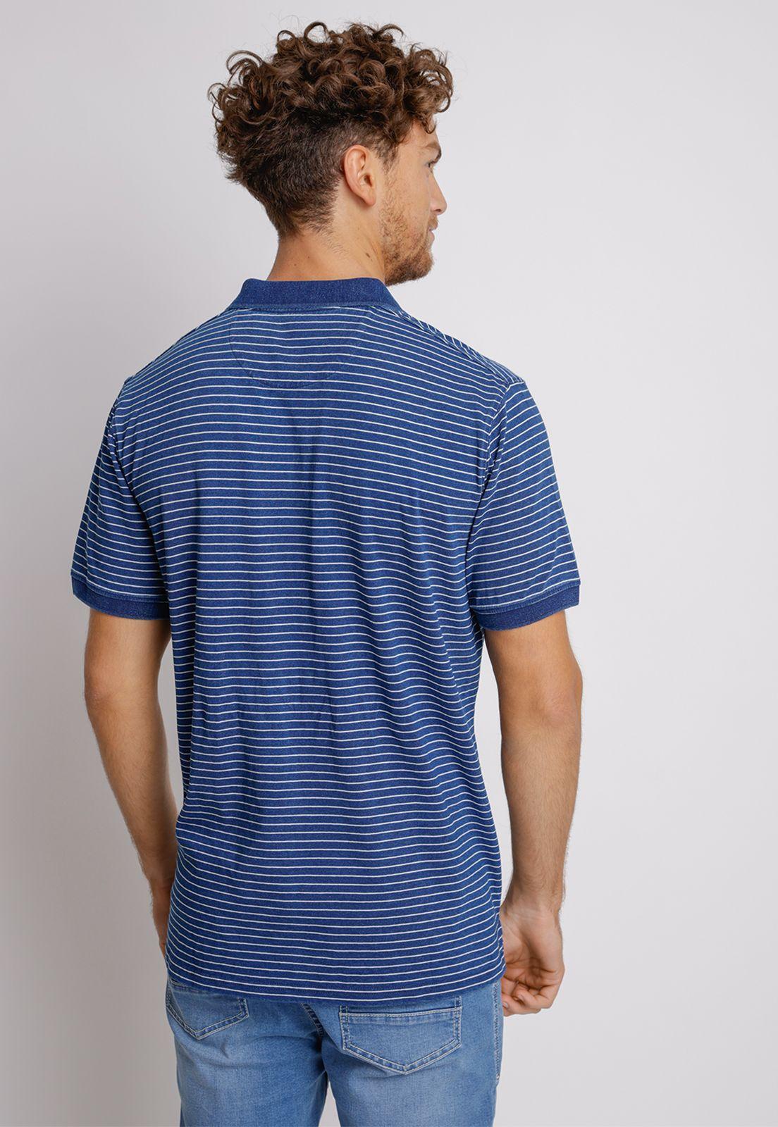 Polera Manga Corta hombre Slim Fit Max Algodón Índigo-1