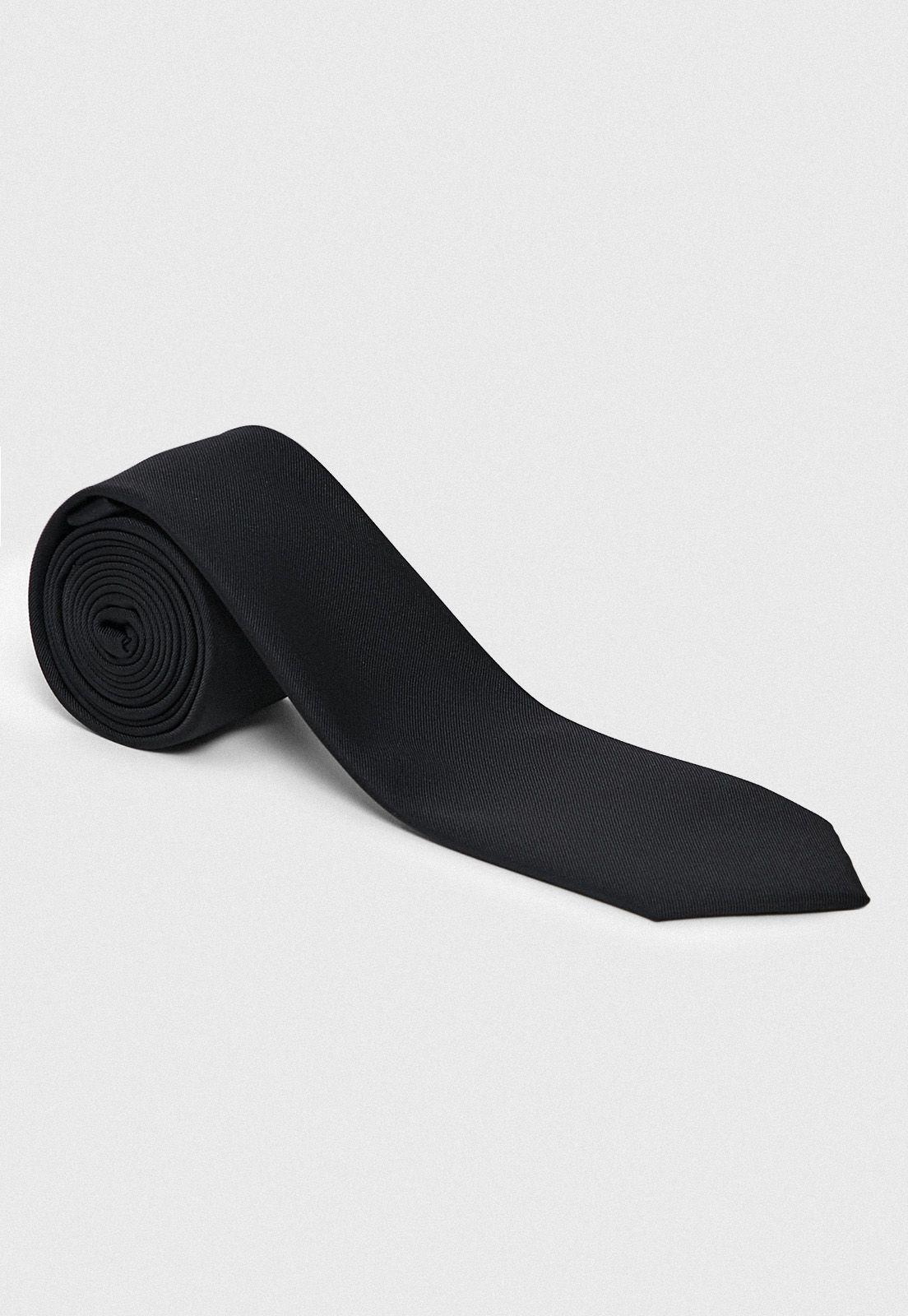 Corbata Hombre Formal Microfibra Promoción Negro-2