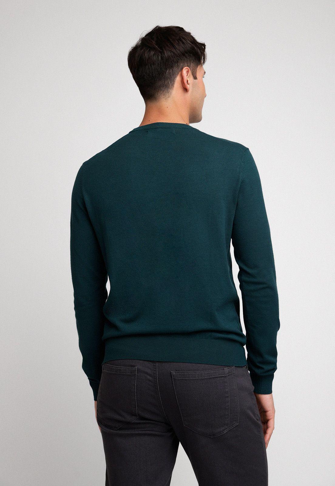 Sweater Hombre Cuello Redondo Petroleo-1