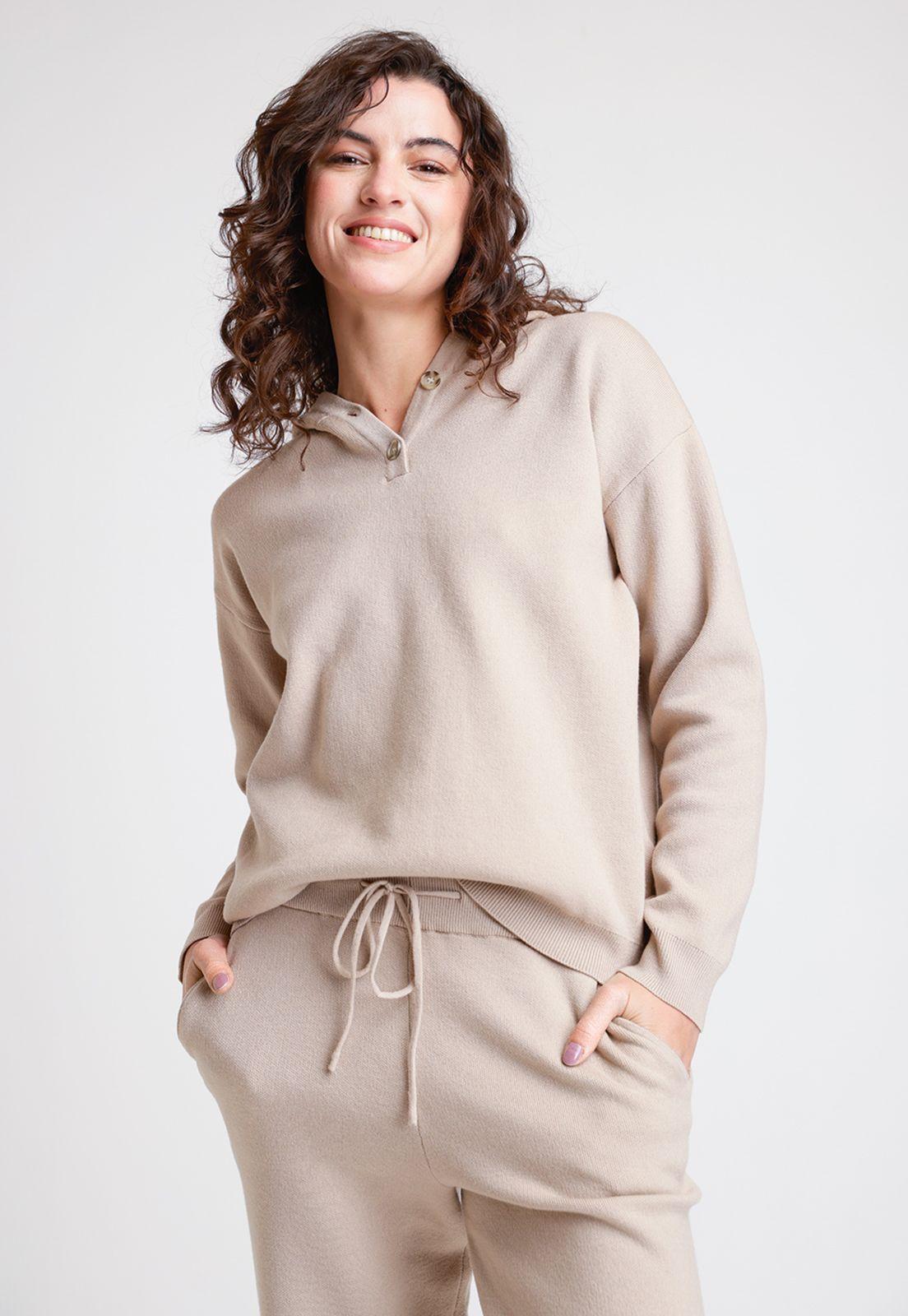 Polerón De Mujer Modelo Avis Top Color Beige-0