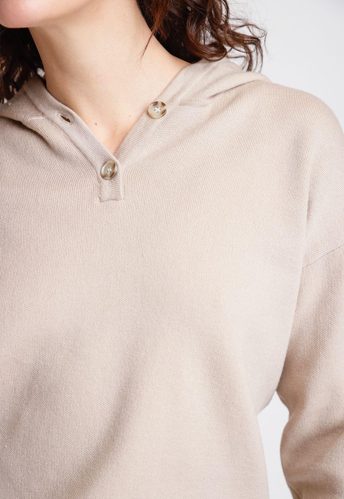 Polerón De Mujer Modelo Avis Top Color Beige-2