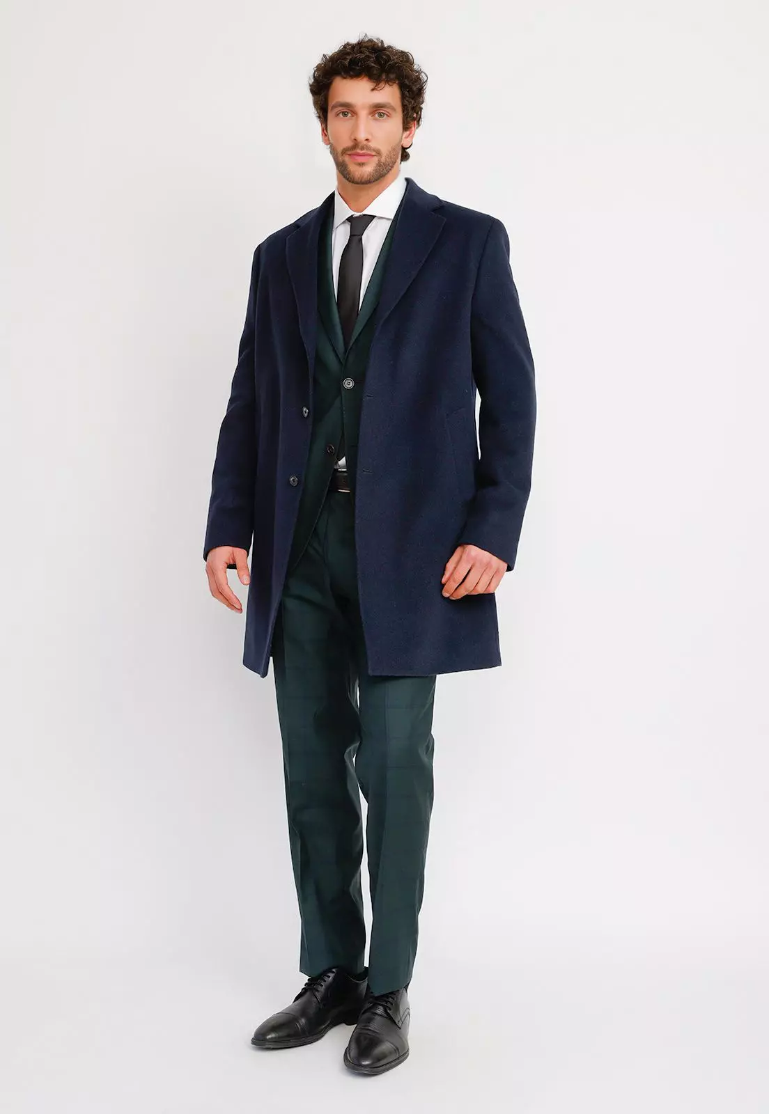 Abrigo Hombre Formal Vercelli Voyage Azul Marino-3