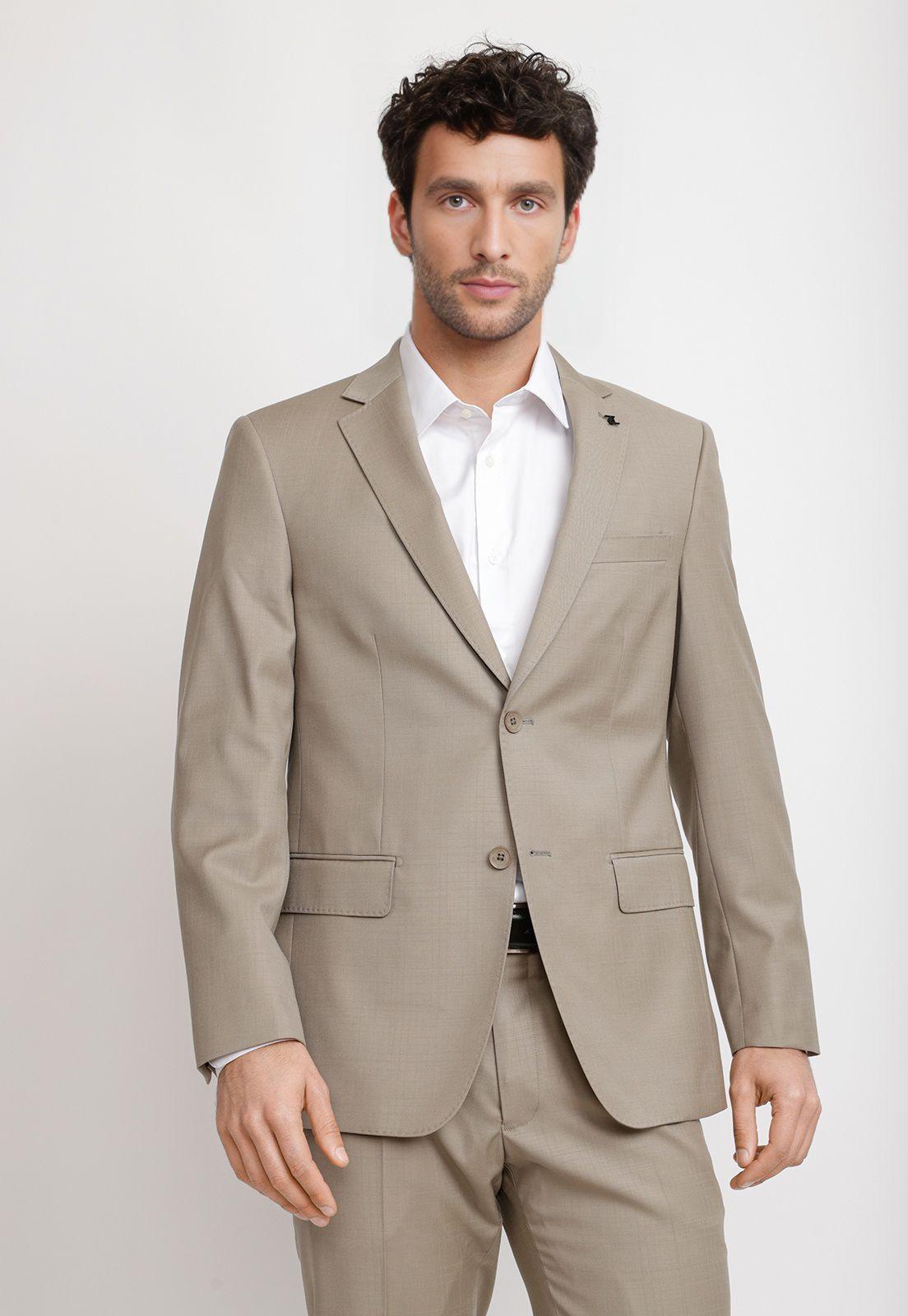 Chaqueta Hombre Formal Lana S100'S Mix&Color Khaki-0