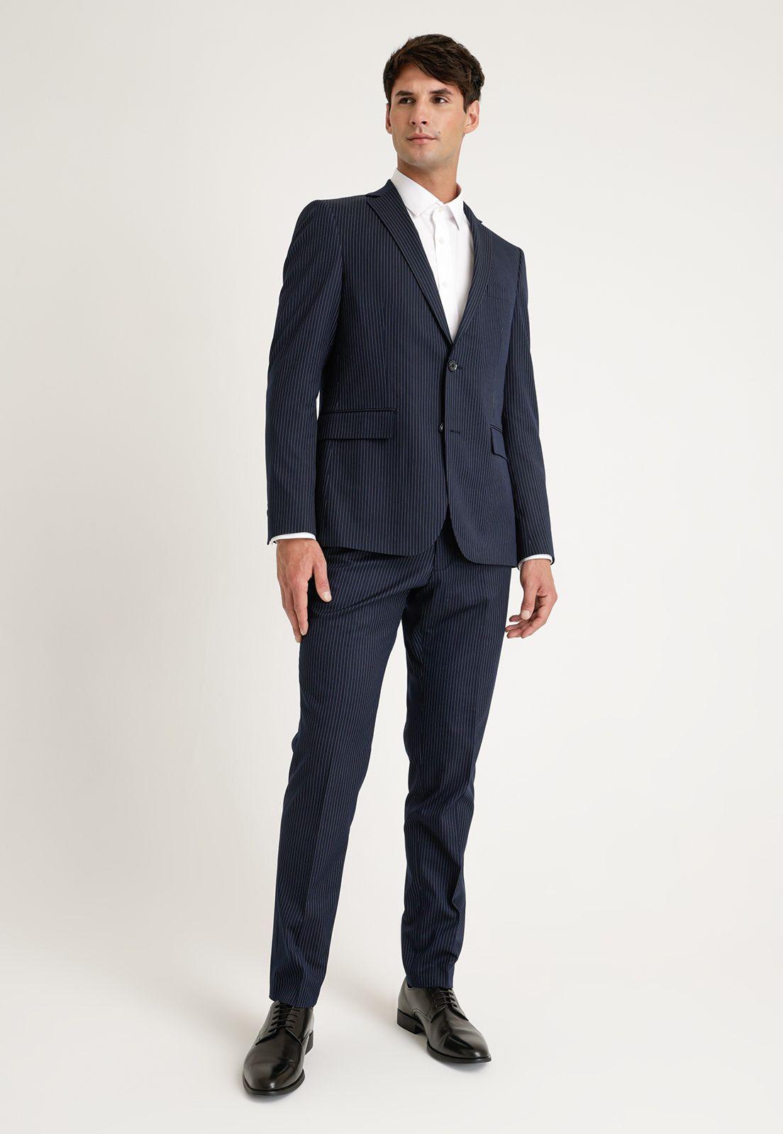 Chaqueta Hombre Traje Suit Separates Washable Navy-3