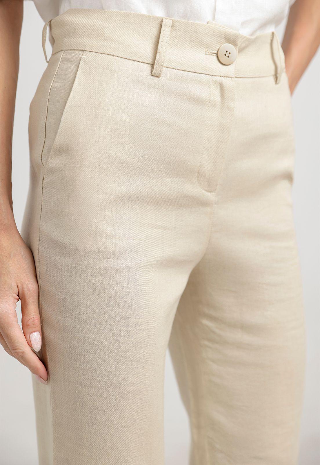 Pantalón Mujer Savanah Lino Beige-2