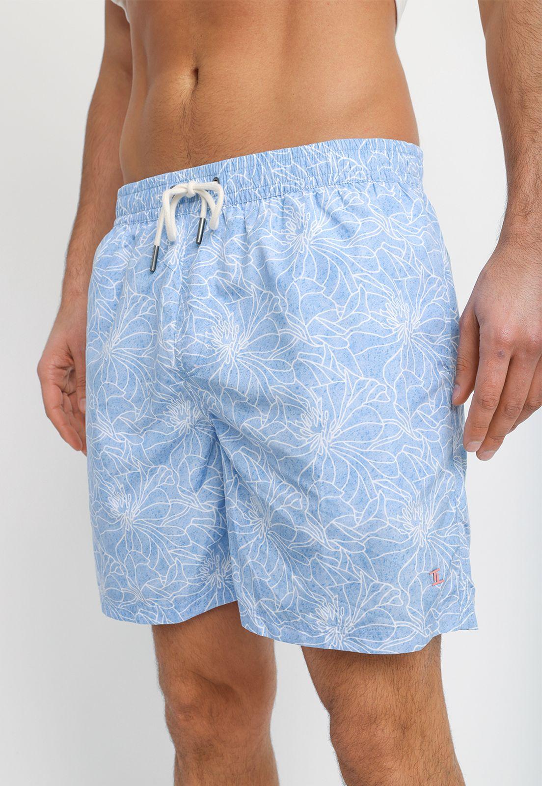 Traje De Baño Estampado Juma Celeste-0