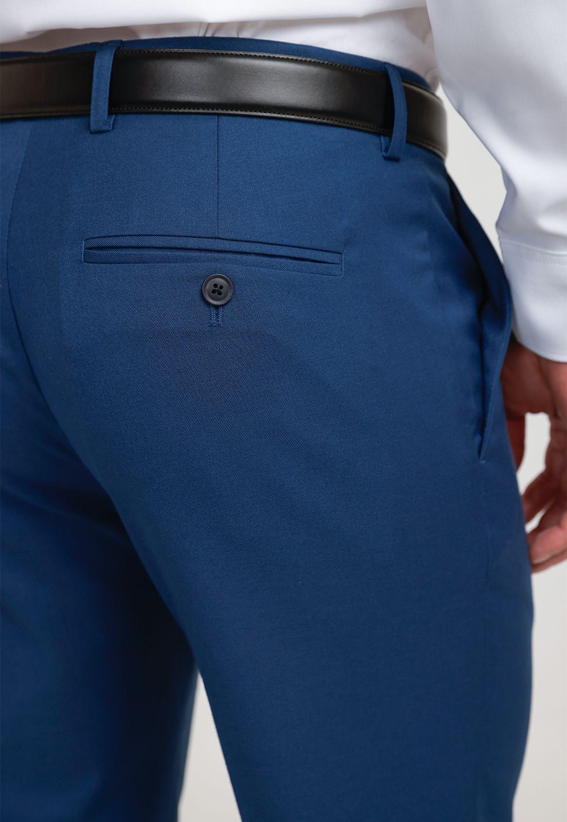 Pantalón Formal Hombre Azul-2