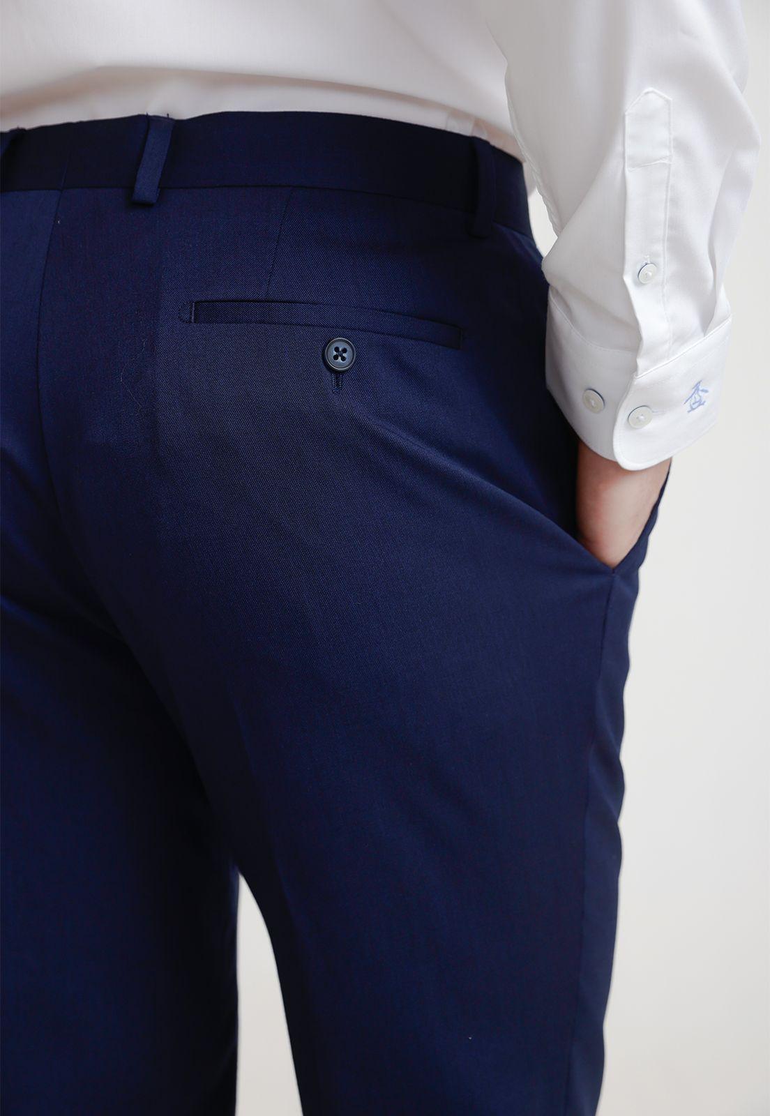 Pantalón Formal Hombre Azul-2