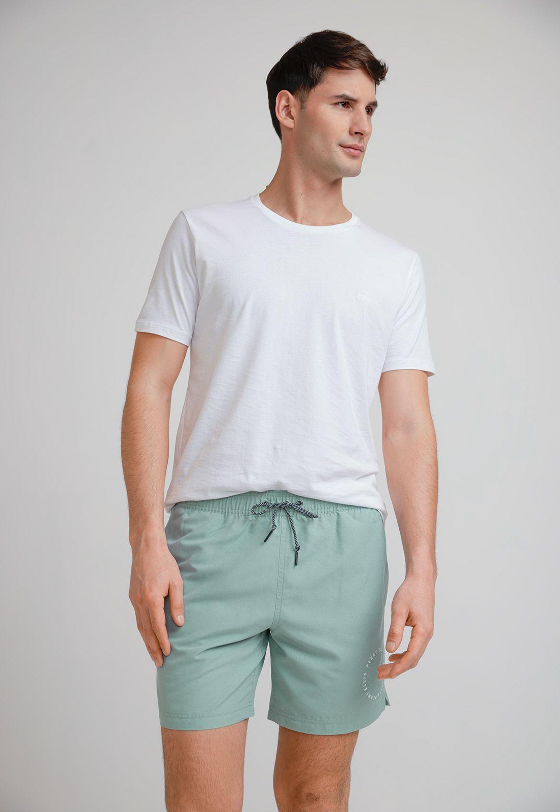 Traje De Baño Hombre Liso Verde Agua-2