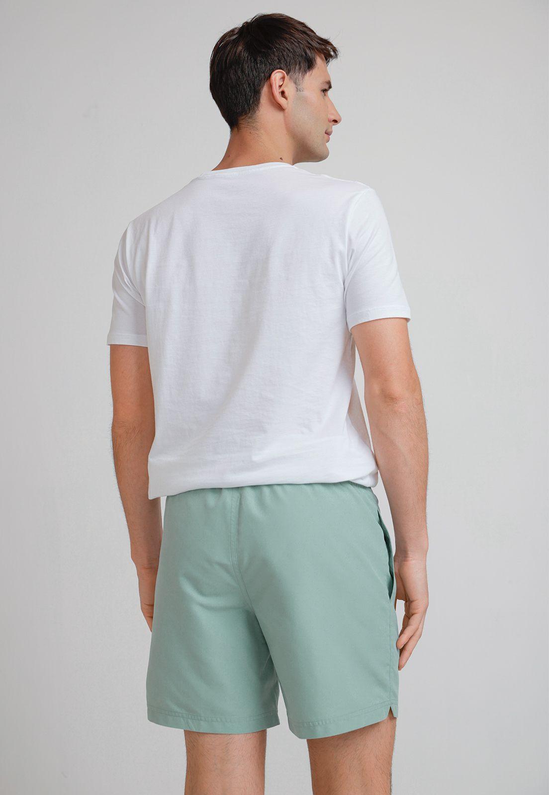 Traje De Baño Hombre Liso Verde Agua-3