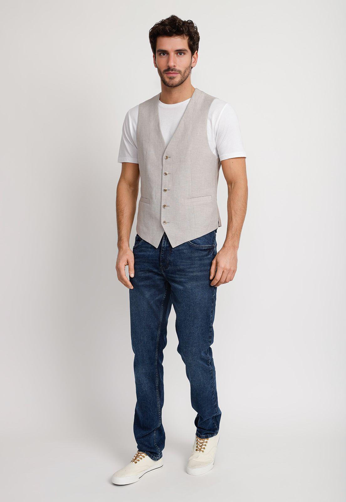 Gilet Hombre Lino Arena THE CASUAL LINEN VEST-3