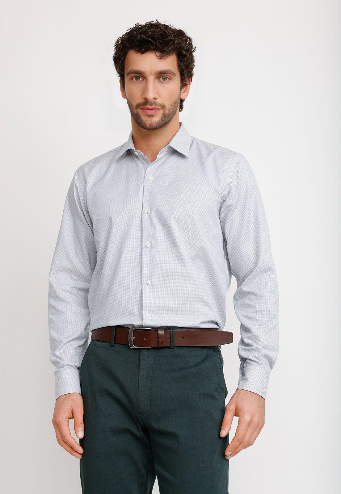 Camisa Pied De Poule Algodón Europe Lila-0