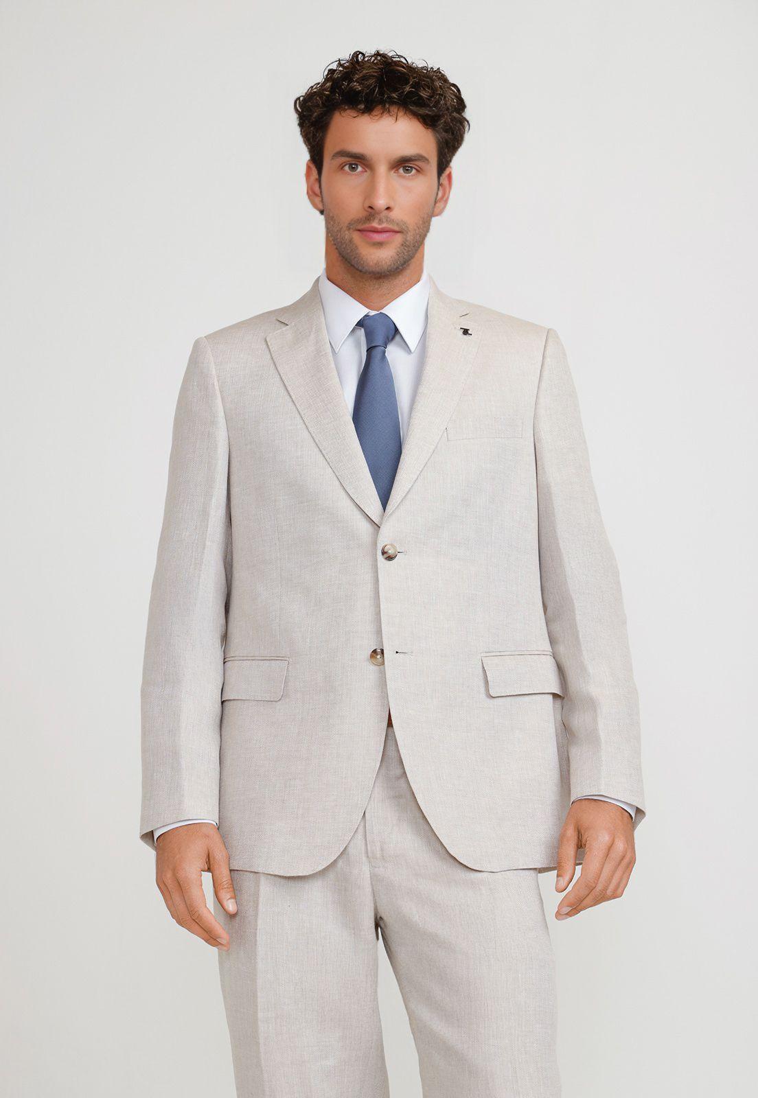 Chaqueta Hombre Formal Lino Mix&Color Beige-0