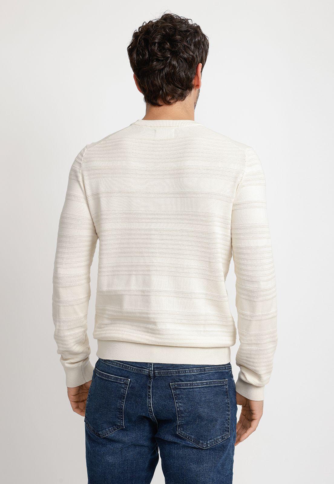 Sweater Hombre Cuello Redondo Crudo-1