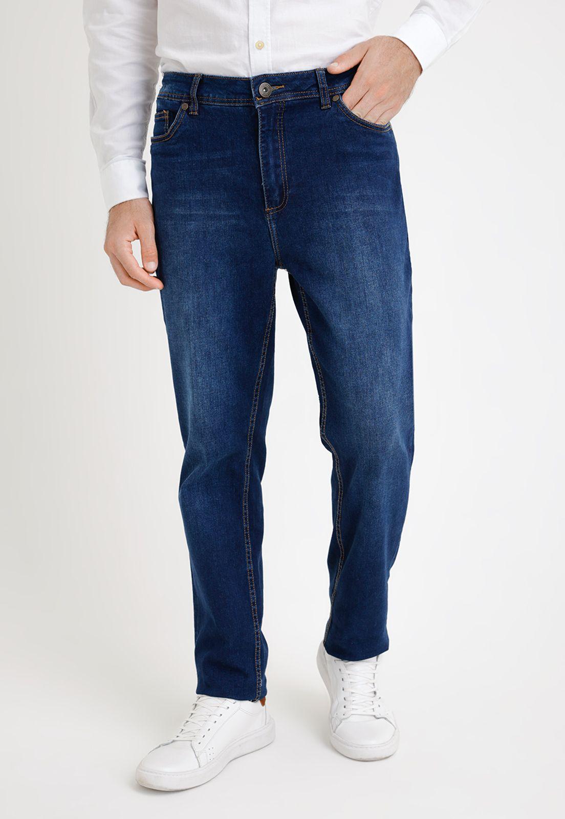Jeans hombre Slim Fit Metropoli Algodón Azul medio-0