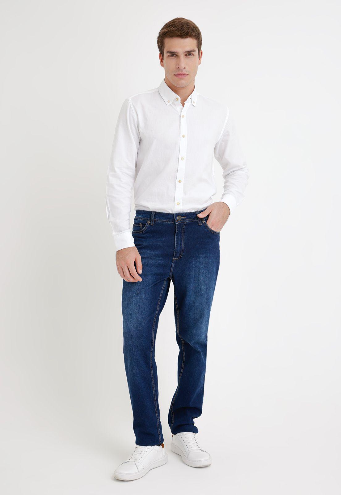 Jeans hombre Slim Fit Metropoli Algodón Azul medio-3