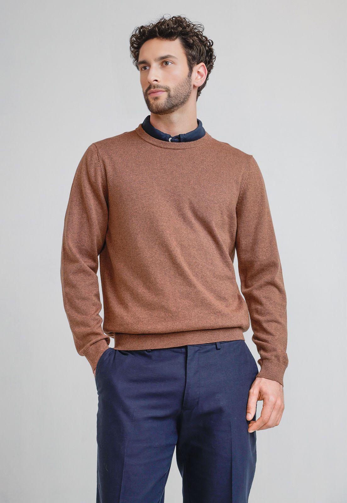 Sweater Hombre Cuello C Phelps Terracota-0