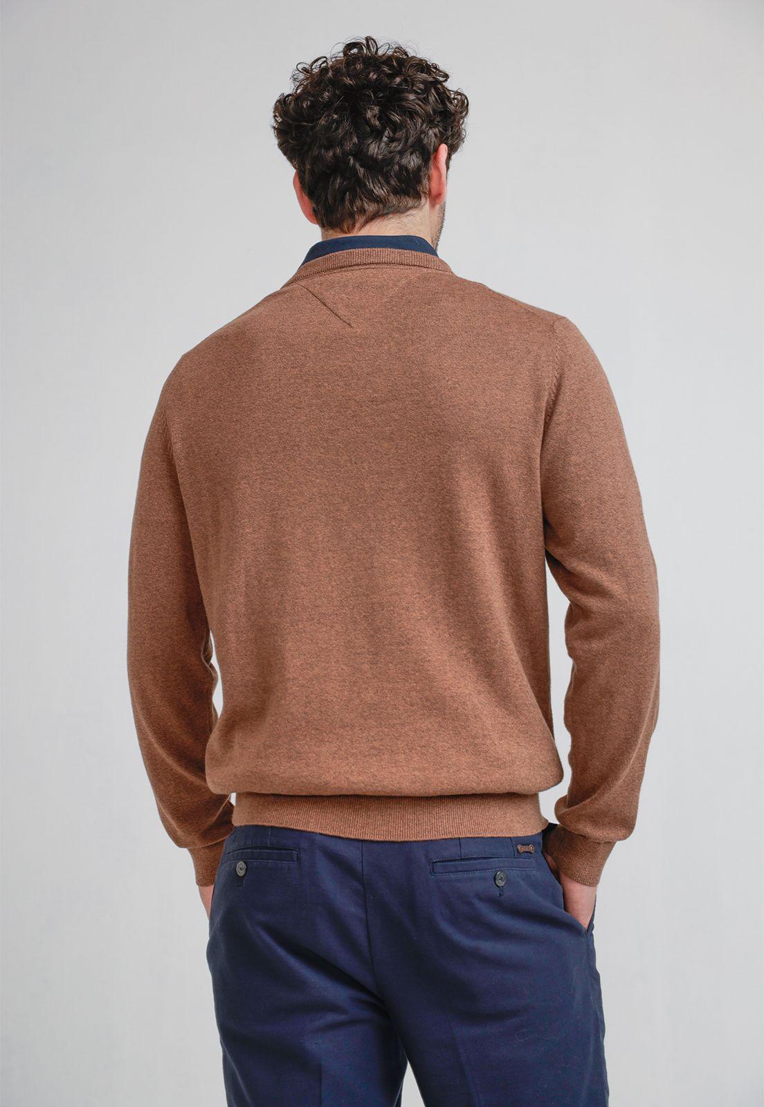 Sweater Hombre Cuello C Phelps Terracota-1