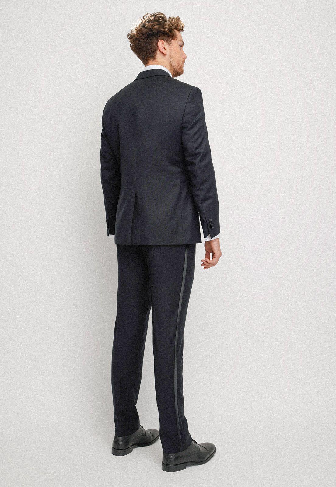 Traje Formal Hombre Slim Fit Luxury Lana Negro-1
