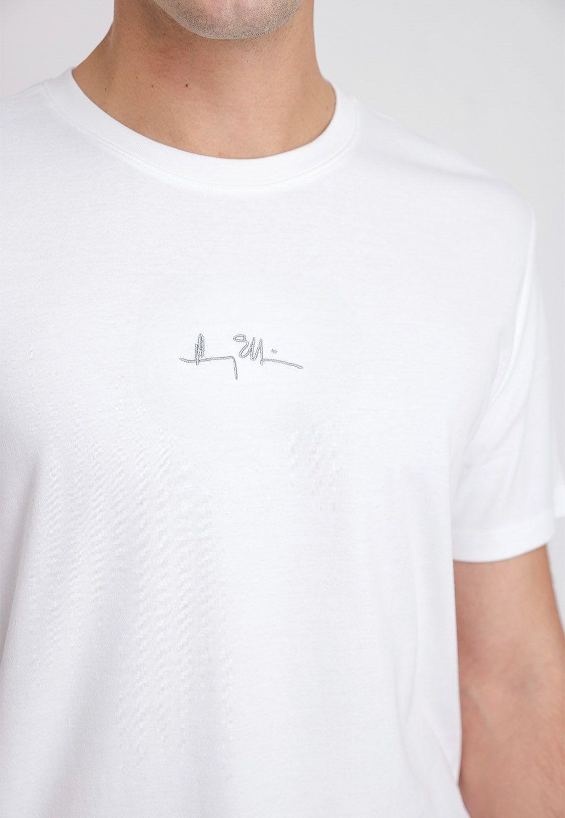 Polera Hombre Manga Corta Con Logo Blanco-2