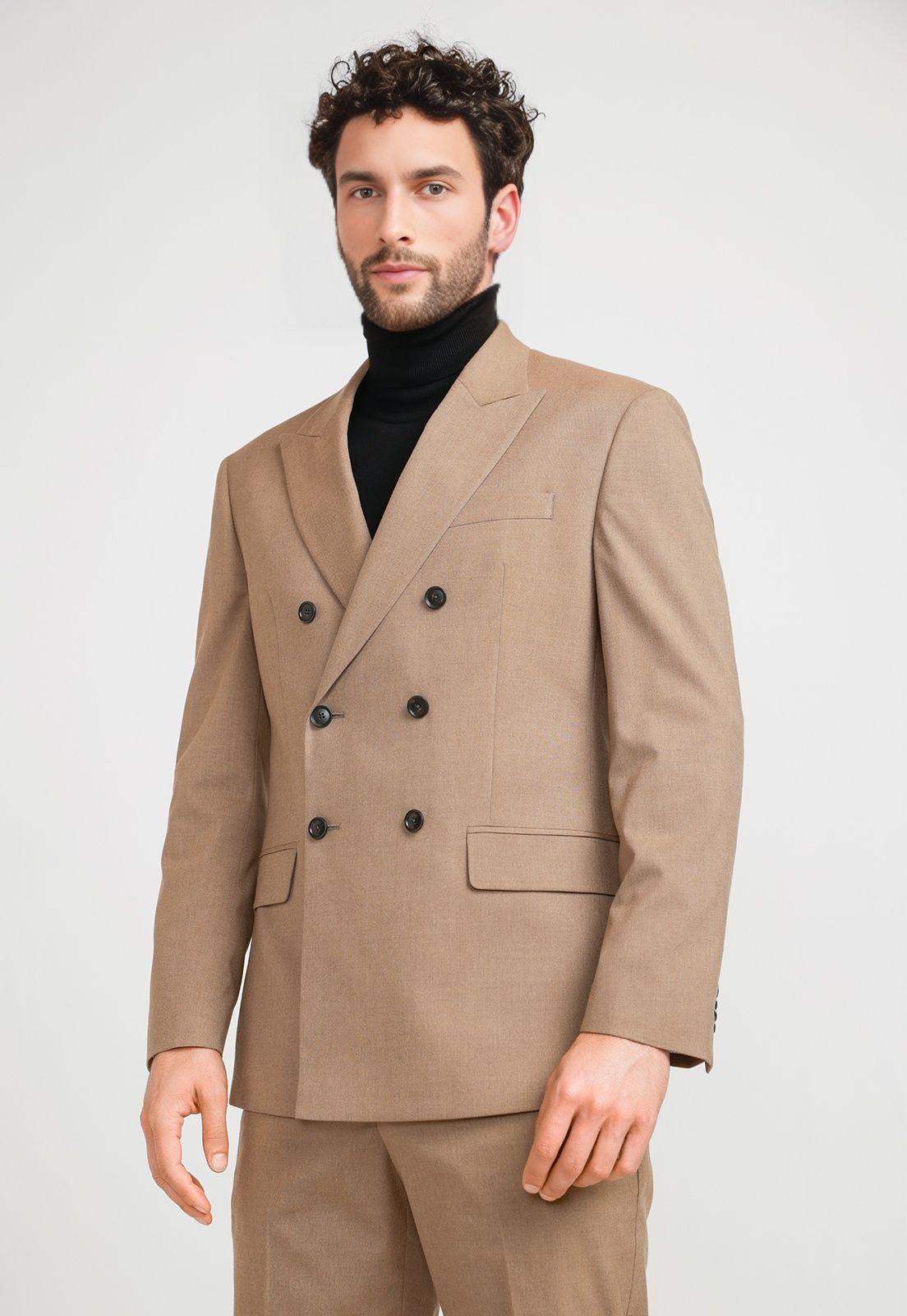 Chaqueta Formal Hombre Suit Separate Café-0